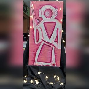 12x24 Original Acrylic Painting "The Colors of Leia Organa"